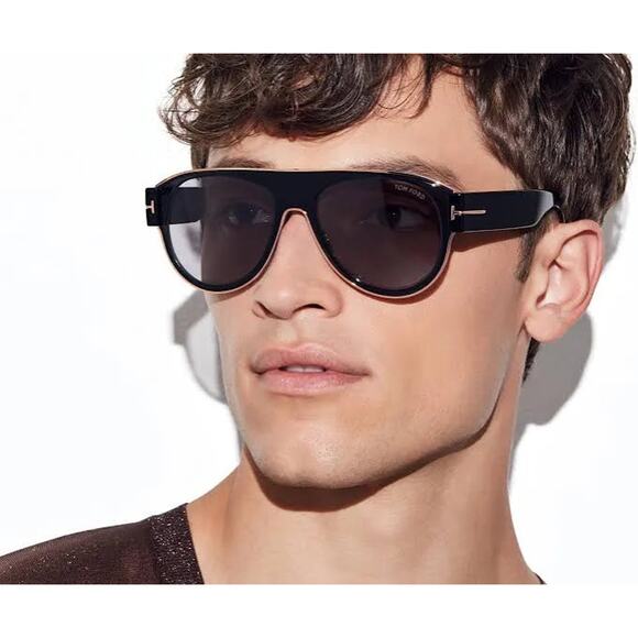 New! TOM FORD Lyle-02 Sunglasses TF1074 01C, Authentic - Picture 1 of 12